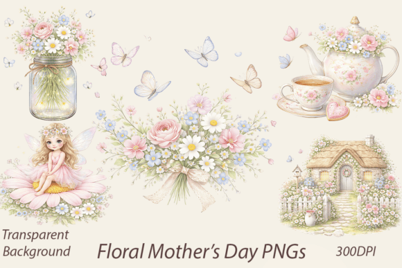 Download Whimsical Floral Clipart Bundle - Floral clipart Collection