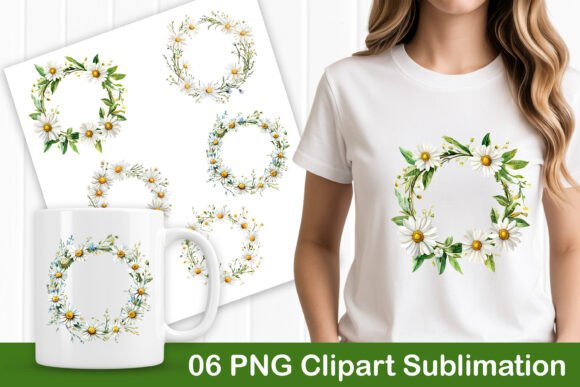 Download White Daisy Wreath Floral Clipart - Floral clipart Collection