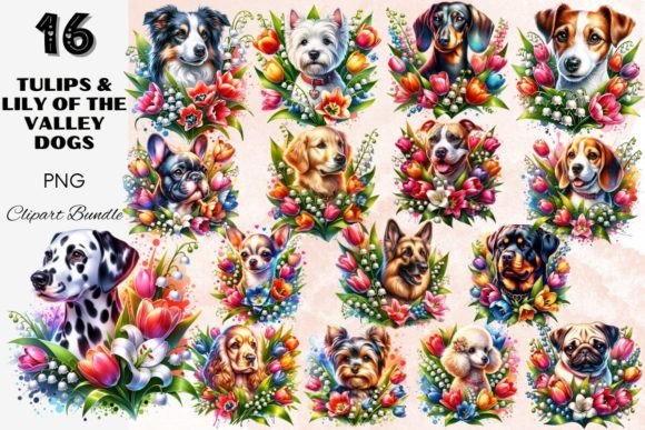 Download Tulips &amp; Lily of the Valley Dogs Flowers - Lily of the valley Collection