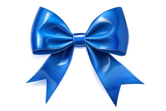 Download Beautiful Big Blue Shiny Bow - Premium Resources