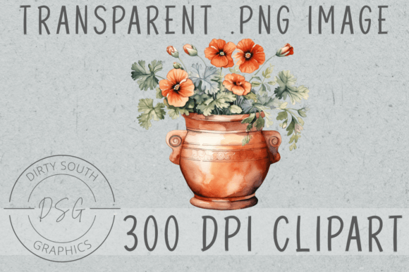 Download Watercolor Potted Flowers - Potted flowers Collection