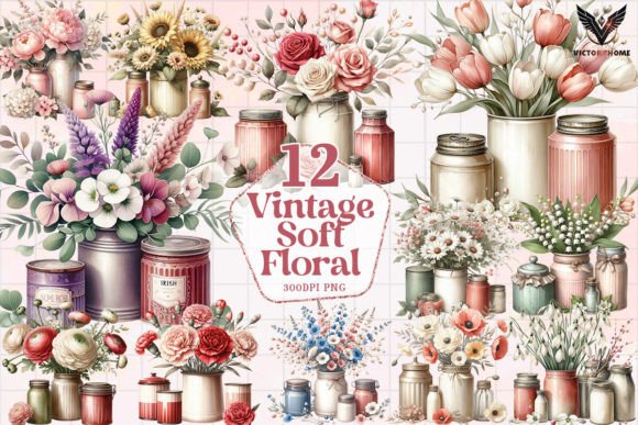 Download Vintage Soft Floral Clipart PNG - Floral clipart Collection