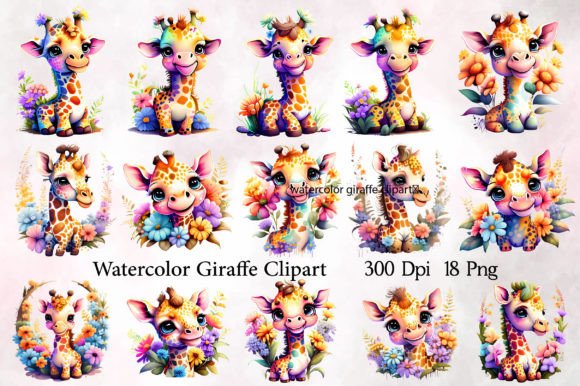 Download Watercolor Giraffe Clipart - Watercolor giraffe clipart Collection