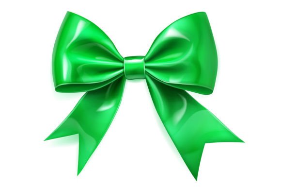 Download Beautiful Big Green Shiny Bow - Premium Resources