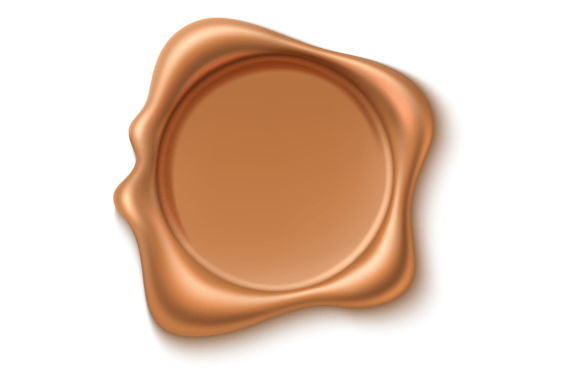 Download Bronze Wax Stamp. Realistic Shiny Signat - Shiny Collection