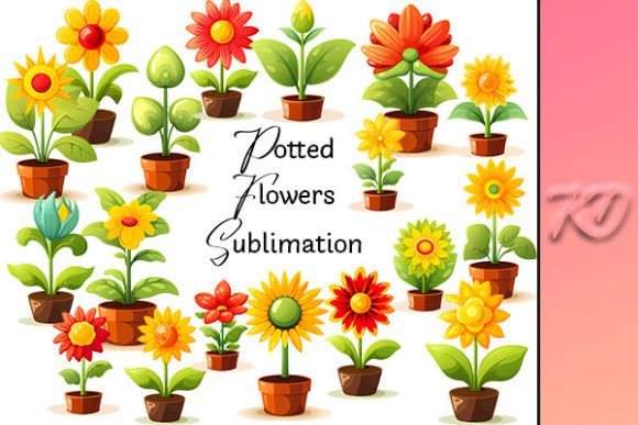 Download Potted Flowers Sublimation - Potted flowers Collection