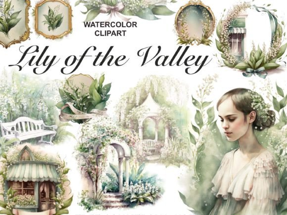 Download Watercolor Lily of the Valley Clipart - Lily of the valley Collection