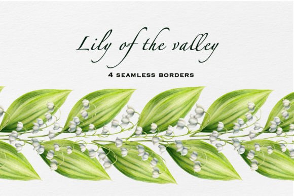 Download Lily of the Valley Seamless Borders - Lily of the valley Collection