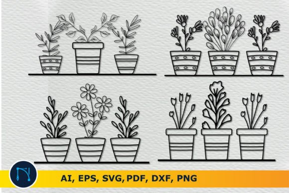 Download Potted Flowers SVG Bundle - Potted flowers Collection