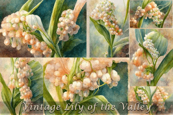 Download Vintage Watercolor Lily of the Valley - Premium Resources